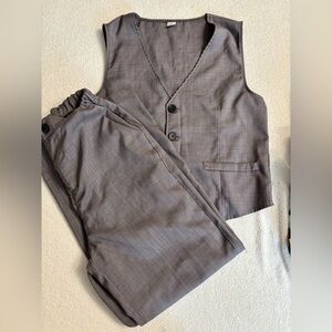 SHEIN Charcoal Suit Vest and Pants Set